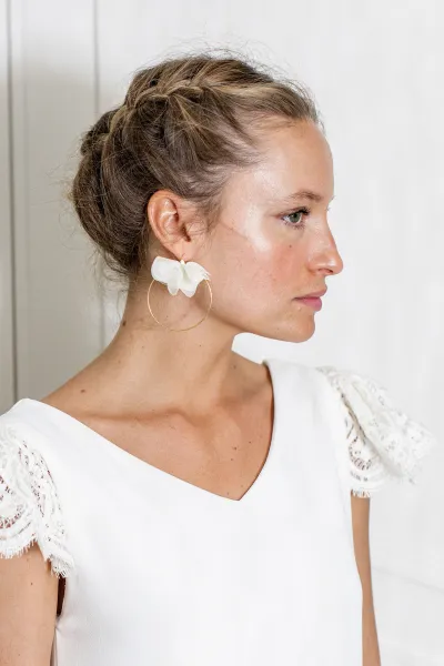 BOUCLES D'OREILLES LEA IVOIRE
