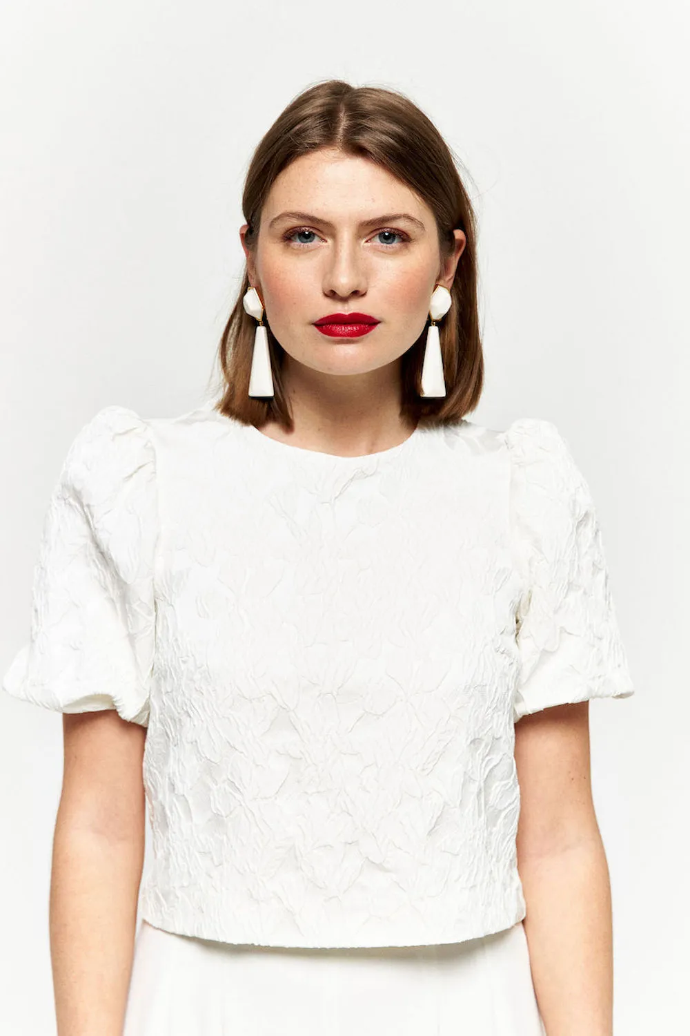 BOUCLES D'OREILLES WALLIS IVOIRE A CLIPS