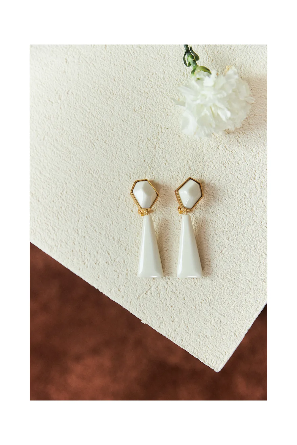 BOUCLES D'OREILLES WALLIS IVOIRE A CLIPS