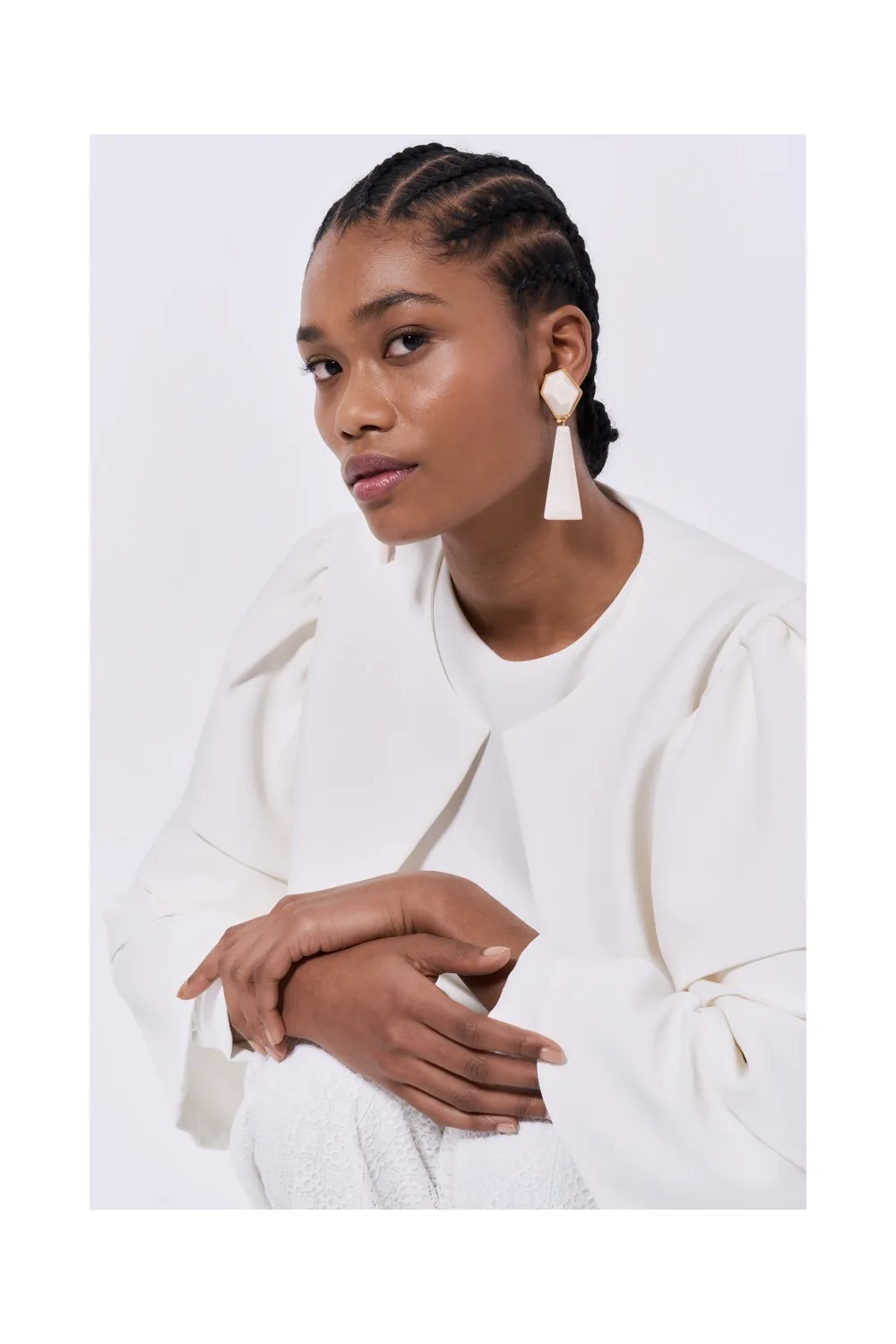 BOUCLES D'OREILLES WALLIS IVOIRE A CLIPS