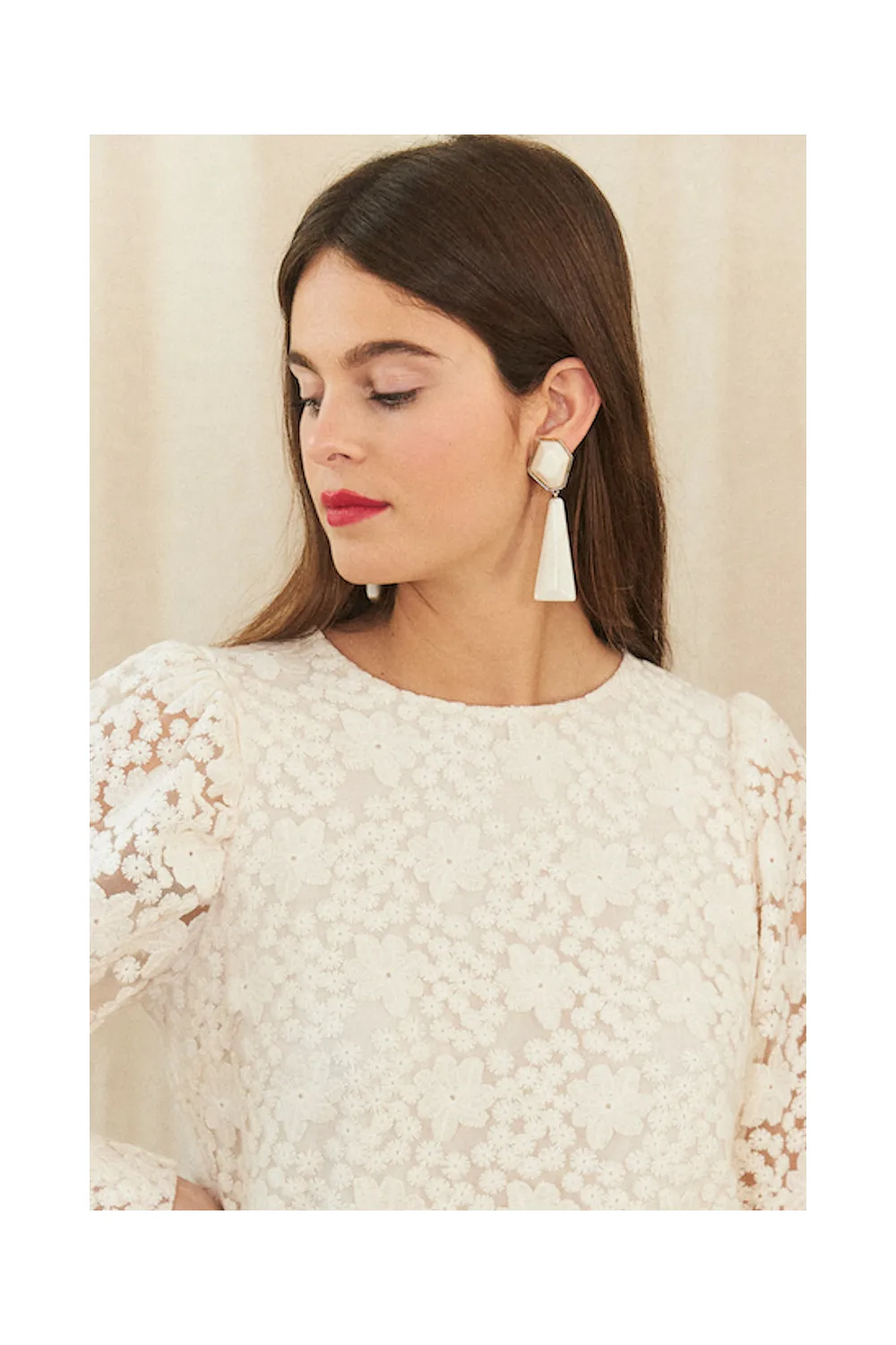 BOUCLES D'OREILLES WALLIS IVOIRE A CLIPS