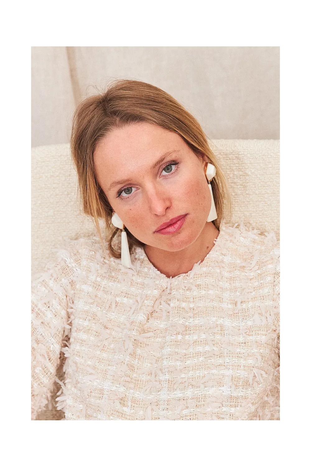 BOUCLES D'OREILLES WALLIS IVOIRE A CLIPS