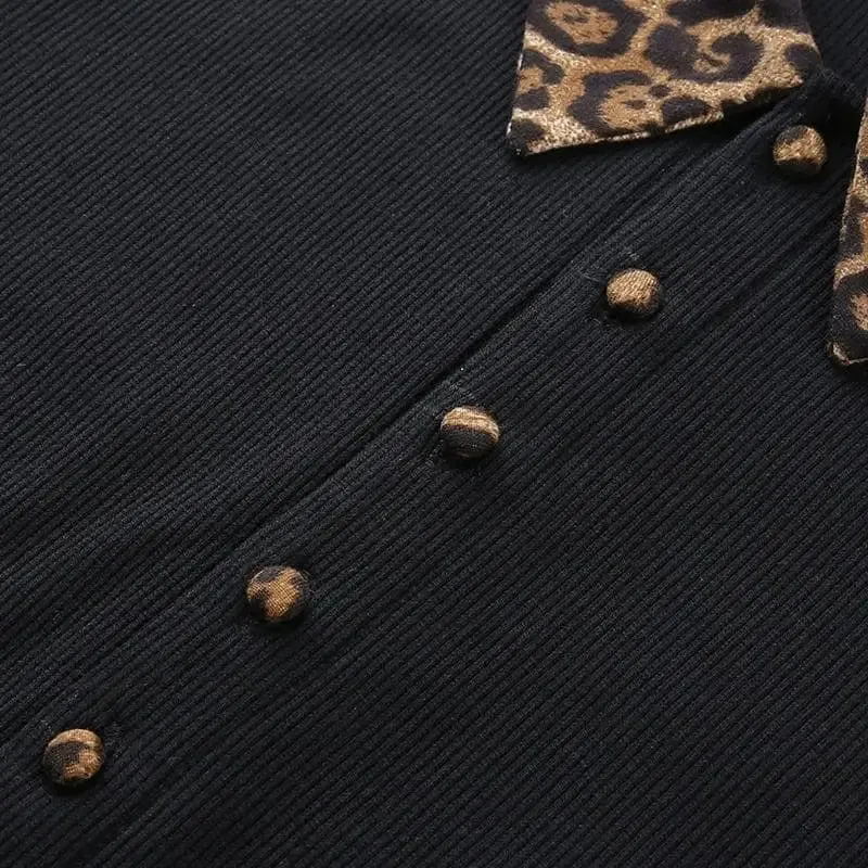 Chemisier Léopard Crop Top