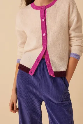 gilet christen ecru/crush