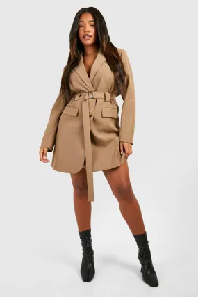 Grande taille - Robe blazer utilitaire à anneau