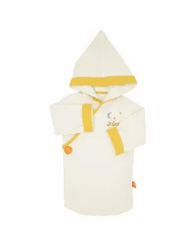 Kimono écru enfant en nid d'abeille personnalisé