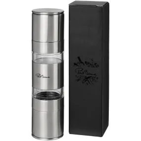 Moulin à sel et poivre Dual en acier inoxydable Argent