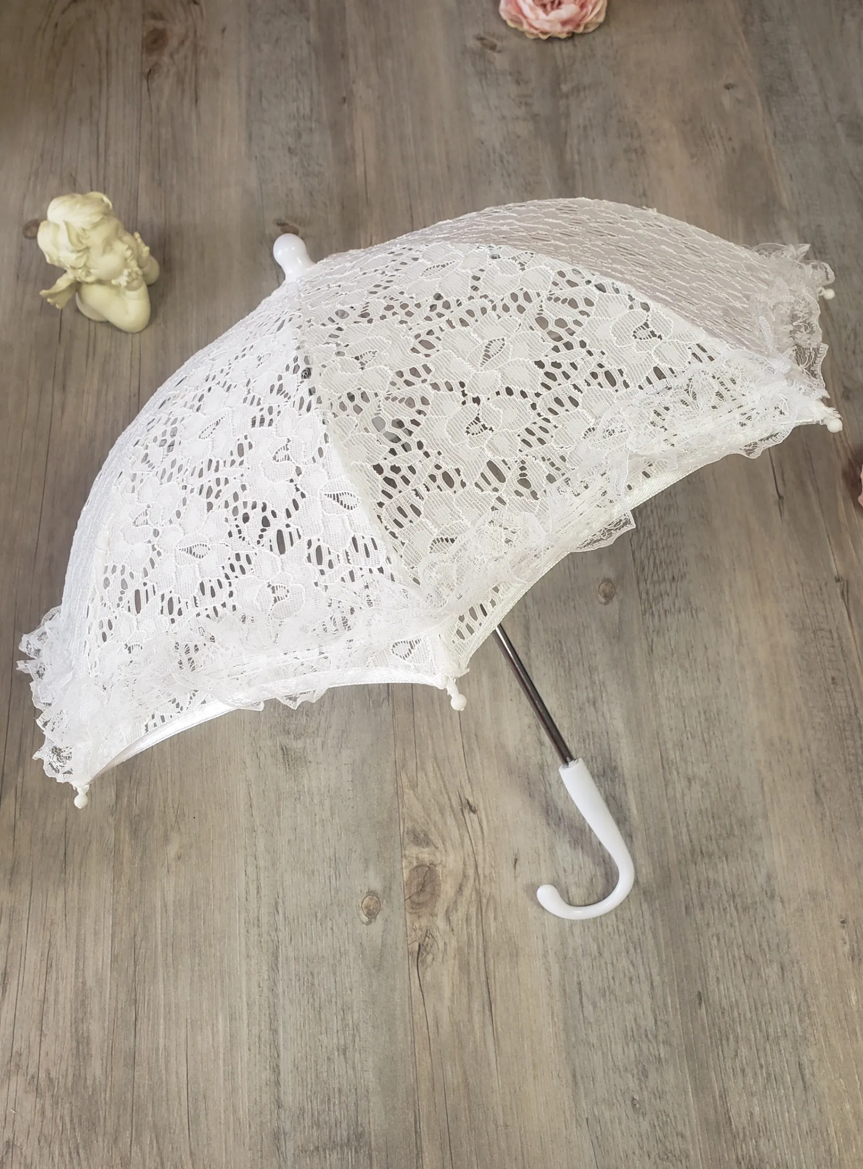 Ombrelle dentelle Ivoire Mariage