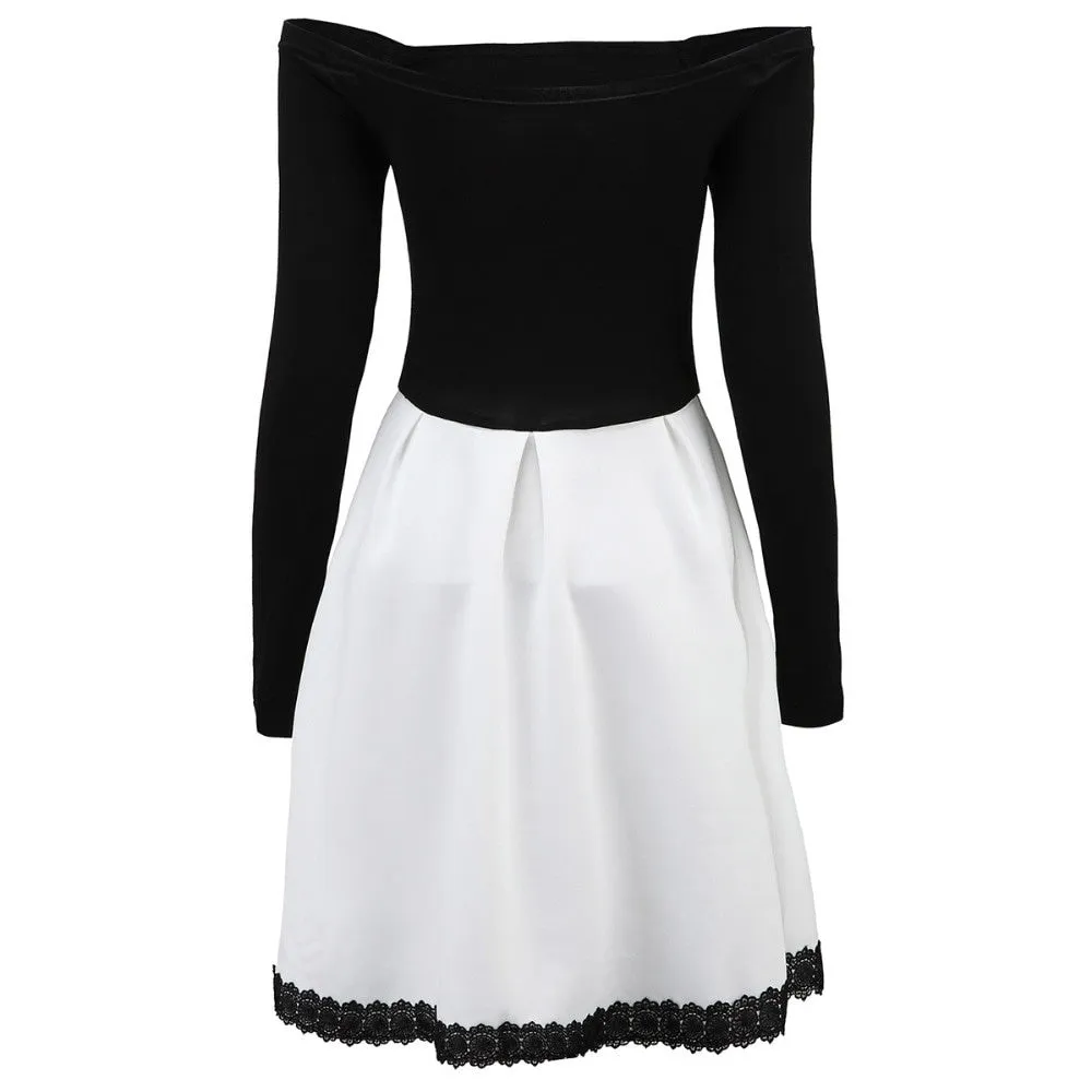 Robe Dentelle Noir et Blanc