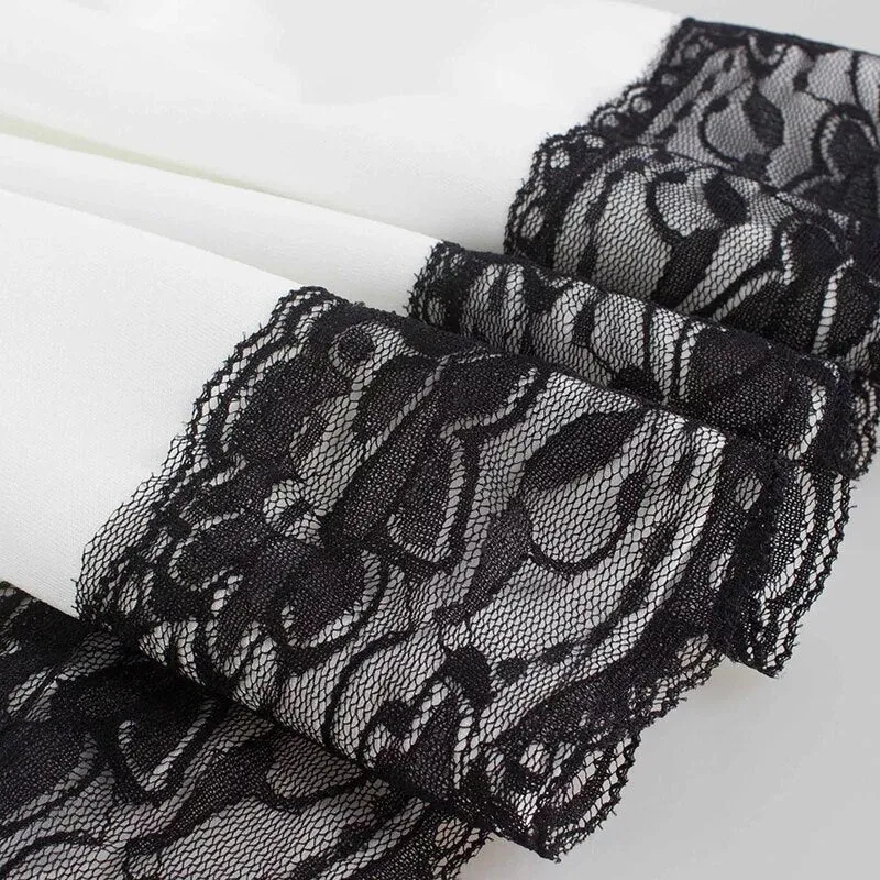 Robe Dentelle Noir et Blanc