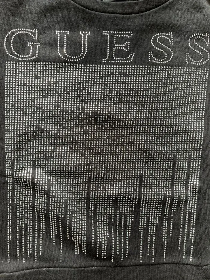 Sweat noir court Guess 12 ans - GUESS - 12 ans  | Beebs